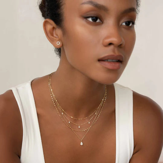 Pear Cut Diamond Pendant Necklace 14k Gold - 3