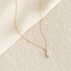 Pear Cut Diamond Pendant Necklace 14k Gold - 3